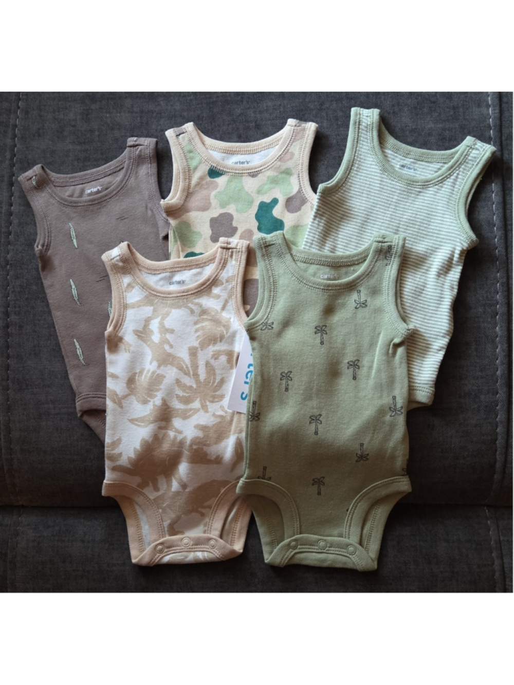 Baby Boy tank bodysuits set size Newborn
